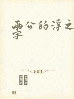 两公的浮之手中字封面