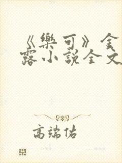 《乐可》金银花露小说全文免费阅读封面