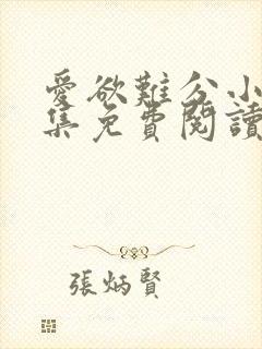 爱欲难分小说全集免费阅读封面