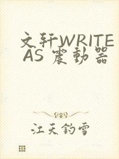 文轩WRITE AS 震动器封面