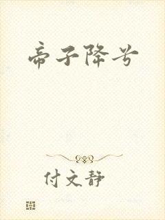 帝子降兮封面