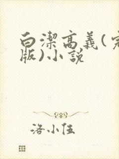 白洁高义(完整版)小说封面
