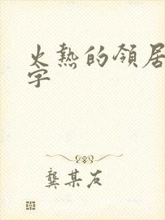 火热的领居中文字
