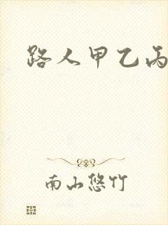 路人甲乙丙丁封面