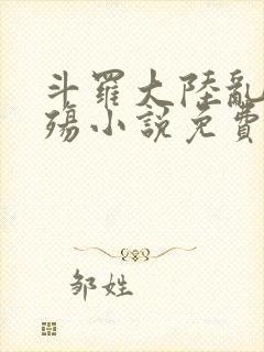 斗罗大陆乱世浮殇小说免费阅读封面