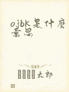 ojbk是什么意思封面
