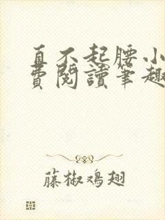 直不起腰小说免费阅读笔趣阁无弹窗