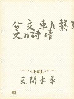 公交车h系列辣文n诗晴