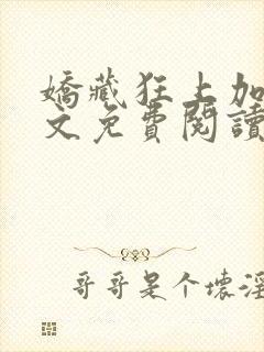 娇藏狂上加狂全文免费阅读笔趣阁