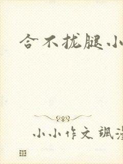 合不拢腿小说