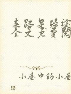 来路是归途小说全文免费阅读