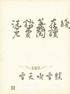 洗铅华在线全文免费阅读封面
