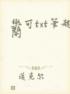 乐可txt笔趣阁