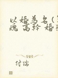 以婚为名 (军魂 高干 婚恋)封面