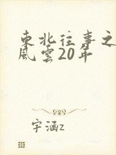 东北往事之黑道风云20年封面