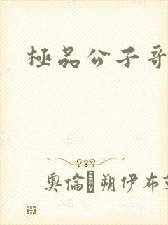 极品公子哥封面