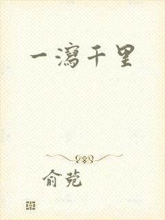 一泻千里封面