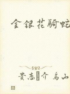 金银花骑蛇难下封面
