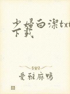 少妇白洁txt下载