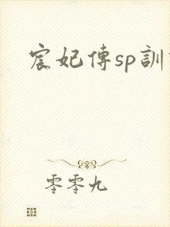 宸妃传sp训诫封面