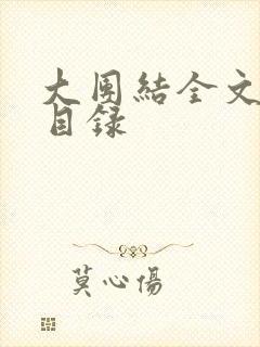大团结全文阅读目录封面