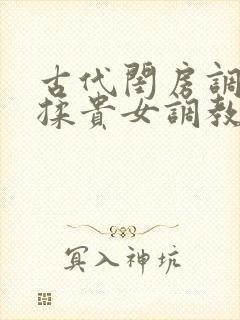 古代闺房调教h揉贵女调教记