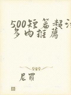 500短篇超污多肉推荐