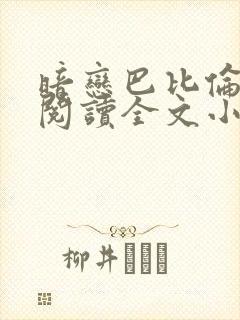 暗恋巴比伦免费阅读全文小说封面