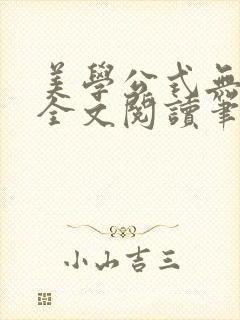 美学公式无删减全文阅读笔趣阁