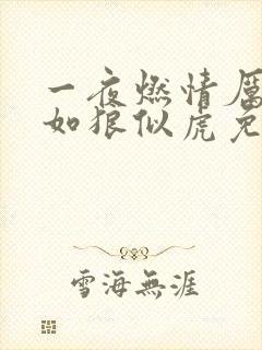 一夜燃情厉先生如狼似虎免费阅读