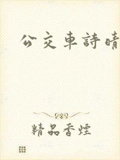公交车诗晴