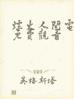 烟火人间电视剧免费观看