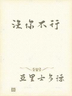 没你不行封面