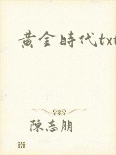 黄金时代txt封面