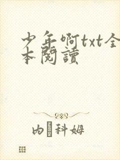 少年啊txt全本阅读