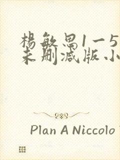 杨敏思1一5集未删减版小说