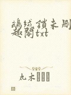 鹅绒锁未删除笔趣阁txt