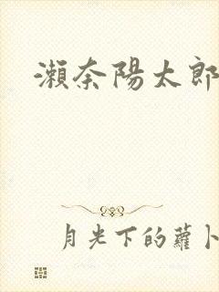 濑奈阳太郎封面