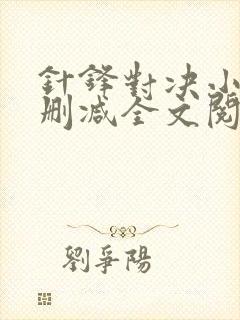 针锋对决小说未删减全文阅读