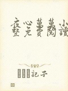 夜心万万小说完整免费阅读全文