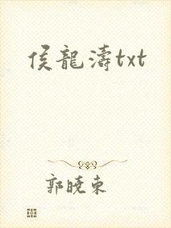 侯龙涛txt封面