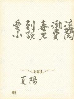 爱到春潮滚滚来小说免费阅读