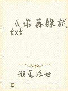 《你再躲试试》txt
