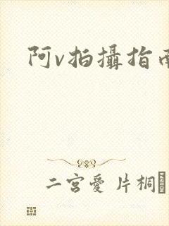 阿v拍摄指南封面