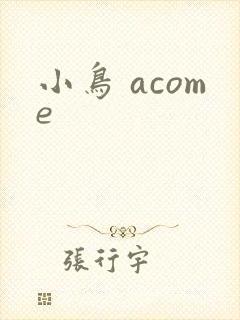 小鸟 acome封面