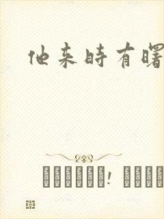 他来时有曙光封面