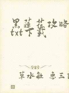黑莲花攻略手册txt下载