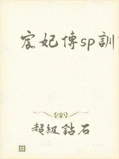 宸妃传sp训诫