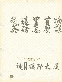 我这里有物资用英语怎么说