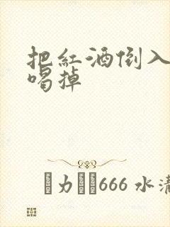 把红酒倒入b里喝掉